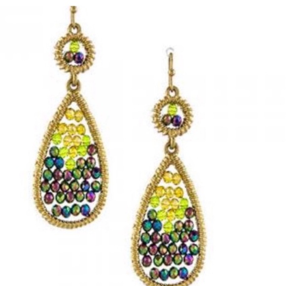 Handmade Iridescent Beaded Earrings-Boutique - Picture 4 of 5